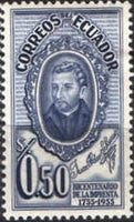 Ecuador 1956 Printing - Bicentenary-Stamps-Ecuador-StampPhenom