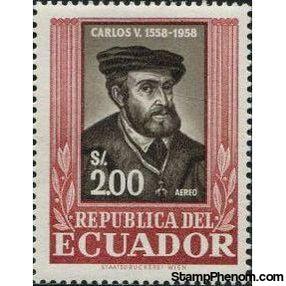 Ecuador 1958 Airmails - Emperor Charles V - 400th Death Anniversary-Stamps-Ecuador-StampPhenom