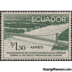 Ecuador 1958 Airmails - Inauguration of Gonzalo Icaza Cornejo Bridge-Stamps-Ecuador-StampPhenom