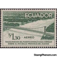 Ecuador 1958 Airmails - Inauguration of Gonzalo Icaza Cornejo Bridge-Stamps-Ecuador-StampPhenom