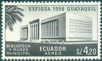 Ecuador 1958 Airmails - National Stamp Exhibition,Guayaquil-Stamps-Ecuador-StampPhenom