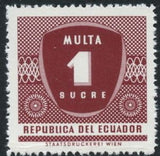 Ecuador 1958 Postage Due of 1958, Used-Stamps-Ecuador-StampPhenom