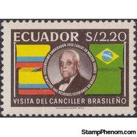 Ecuador 1958 Visit of Brazilian Chancellor-Stamps-Ecuador-StampPhenom