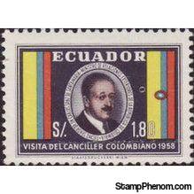 Ecuador 1958 Visit of Colombian Chancellor-Stamps-Ecuador-StampPhenom