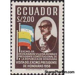Ecuador 1958 Visit of Honduran President Morales-Stamps-Ecuador-StampPhenom