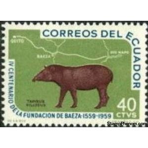 Ecuador 1960 Mountain Tapir (Tapirus pinchaque)-Stamps-Ecuador-StampPhenom