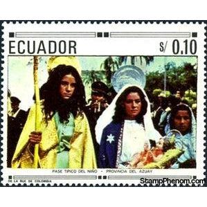 Ecuador 1967 Move of the Holy Family; Azuay-Stamps-Ecuador-Mint-StampPhenom