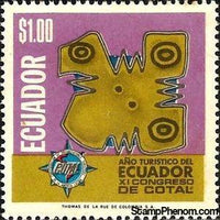 Ecuador 1968 Ornamental brooch-Stamps-Ecuador-StampPhenom