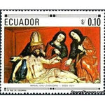 Ecuador 1968 The Lamentation over the dead of Christ; Sculpture by Manuel-Stamps-Ecuador-Mint-StampPhenom