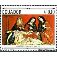 Ecuador 1968 The Lamentation over the dead of Christ; Sculpture by Manuel-Stamps-Ecuador-Mint-StampPhenom