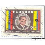 Ecuador 1969 Ignacio Luis Arcaya, Venezuelan Foreign Minister; Flags of V-Stamps-Ecuador-StampPhenom