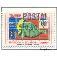 Ecuador 1969 Postal 0.60S on 30c (blue)-Stamps-Ecuador-StampPhenom