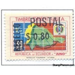 Ecuador 1969 Postal 0.80S on 30c (black)-Stamps-Ecuador-StampPhenom