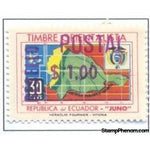 Ecuador 1969 Postal 1S on 30c (violet)-Stamps-Ecuador-StampPhenom