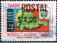 Ecuador 1969 Revenue Stamp Surcharged for Postal Use-Stamps-Ecuador-StampPhenom