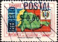 Ecuador 1969 Revenue Stamp Surcharged for Postal Use-Stamps-Ecuador-StampPhenom