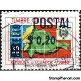 Ecuador 1969 Revenue Stamp Surcharged for Postal Use-Stamps-Ecuador-StampPhenom