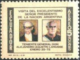 Ecuador 1972 President Lanusse of Argentine Republic Visit-Stamps-Ecuador-StampPhenom