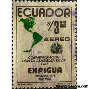 Ecuador 1975 Airmails - Stamp Exhibition - Exfigua .-Stamps-Ecuador-StampPhenom