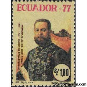 Ecuador 1977 Jose Peralta - 40th Death Anniversary-Stamps-Ecuador-StampPhenom