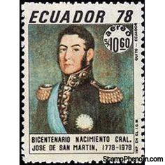 Ecuador 1978 Airmails - General San Martin - Birth Bicentenary-Stamps-Ecuador-StampPhenom