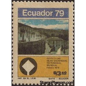 Ecuador 1979 Street in the historic center of Quito-Stamps-Ecuador-StampPhenom