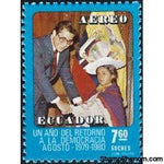 Ecuador 1980 Return to Democracy - 1st Anniversary-Stamps-Ecuador-StampPhenom
