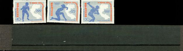 Ecuador Olympics , 3 stamps