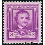 United States of America 1949 Edgar Allan Poe (1809-1849), Poet and Story Writer