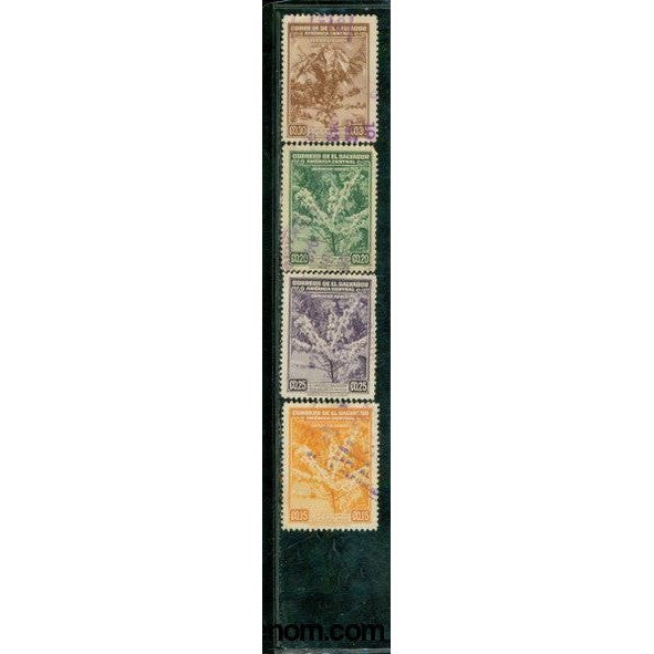 El Salvador Trees , 4 stamps