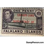 Falkland Islands 1944 Centennial Monument "Dependencies"-Stamps-Falkland Islands-StampPhenom
