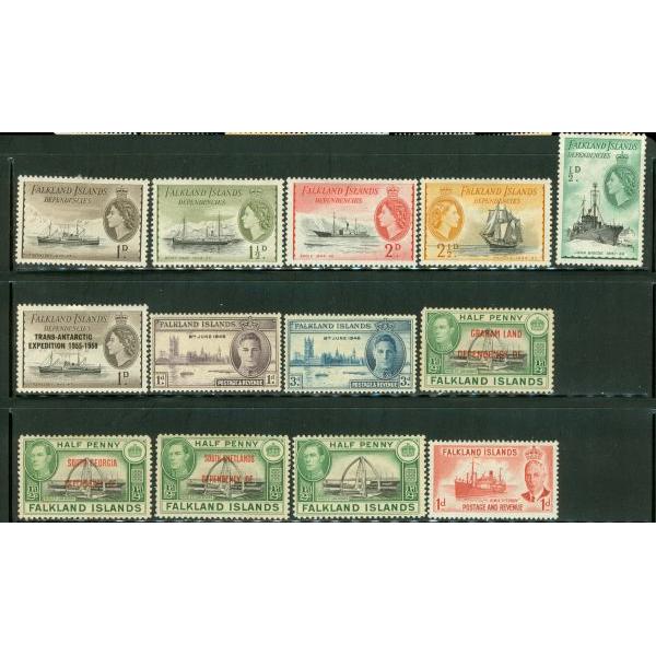 Falkland Islands Famous People , 13 stamps - Falkland Islands Famous People , 13 stamps