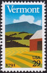 United States of America 1991 Fields and Mountains in Vermont