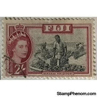 Fiji 1956 Preparing Bananas for Export-Stamps-Fiji-StampPhenom