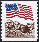 United States of America 1991 Flag Over Mt. Rushmore