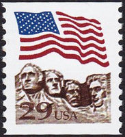 United States of America 1991 Flag Over Mt. Rushmore