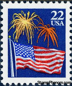 United States of America 1987 Flag and Fireworks