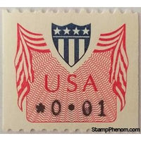 United States of America 1992 Flag and Shield CVP vertical coil stamp