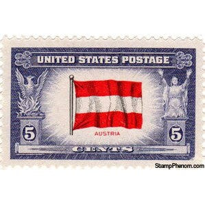 United States of America 1943 Flag of Austria