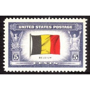 United States of America 1943 Flag of Belgium