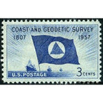 United States of America 1957 Flag of Coast and Geodetic Survey and Ships at Sea