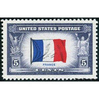 United States of America 1943 Flag of France