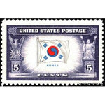 United States of America 1944 Flag of Korea