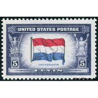 United States of America 1943 Flag of the Netherlands