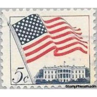 United States of America 1966 Flag over White House