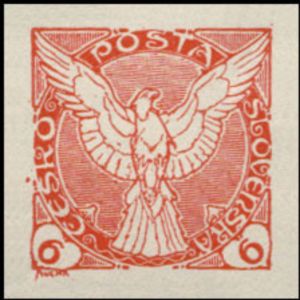 Czechoslovakia 1919 Flying Falcon-Czechoslovakia-StampPhenom