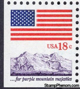United States of America 1981 ...For purple mountains majesties - Flag and mountains
