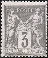 France 1877 - 1900 Pax and Mercur-Stamps-France-Mint-StampPhenom