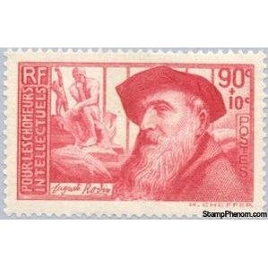 France 1937 For the unemployed intellectuals. Auguste Rodin (1840-1917)-Stamps-France-StampPhenom