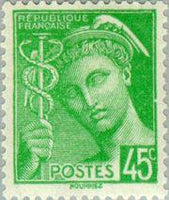 France 1938 - 1942 Definitives - Mercury-Stamps-France-Mint-StampPhenom